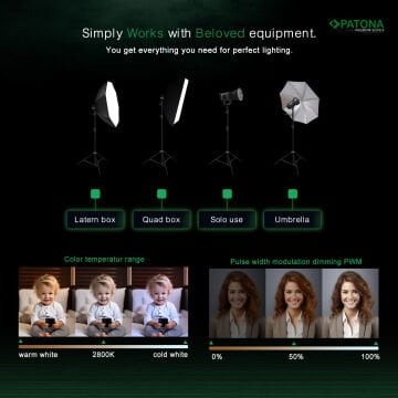 Patona 4281 Premium Led Işık COB-200 APRC App Kontrol