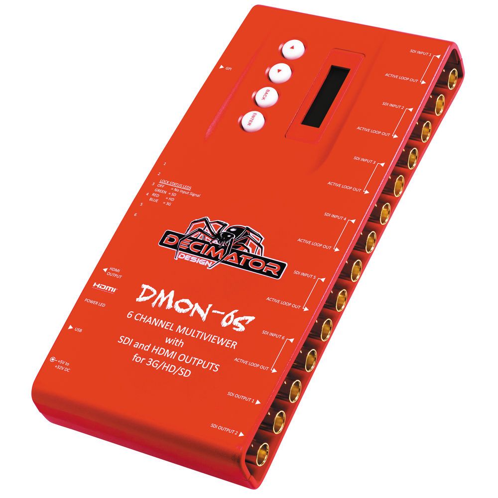 Decimator  DMON-6S 6 Kanallı Multi-Viewer HDMI ve SDI Outputs