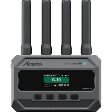 Accsoon CineView SE 4K SDI/HDMI Kablosuz Görüntü Aktarım Sistemi (1 Verici + 1 Alıcı Dual Band / 400mt / 0.05sn Gecikme / 4K 30FPS)