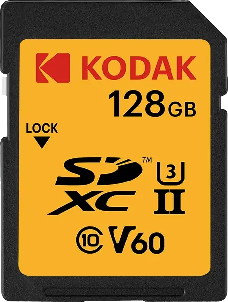 Kodak 128GB UHS-II U3 V60 SD Hafıza Kartı (180MB/s - 150MB/s)