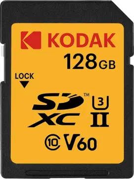 Kodak 128GB UHS-II U3 V60 SD Hafıza Kartı (180MB/s - 150MB/s)