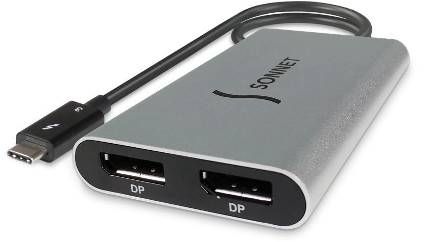 Thunderbolt 3 to Dual DisplayPort Adapter - Supports 4K Displays (Mac & Windows)