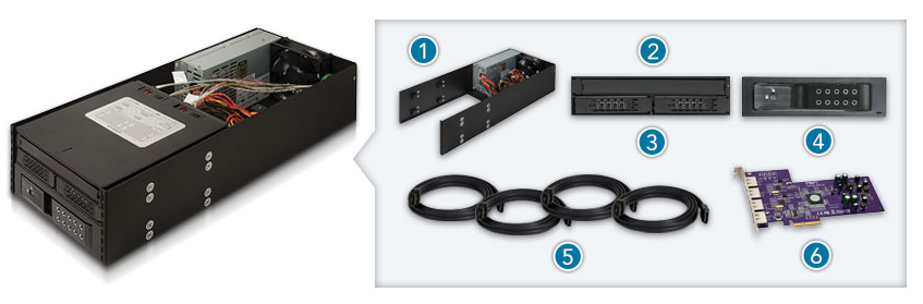 Mobile Rack Module, Blu-ray Mastering Edition, X1 BD, x2 SSD, x1HD