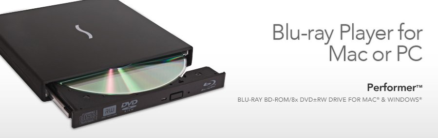 Performer Blu-Ray Disc Player with Player Software for Mac OS X