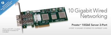Presto 10GBE SFP+ Ethernet 2-Port PCIe Card [Thunderbolt compatible]