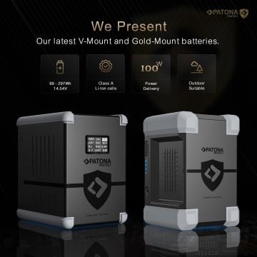 PATONA PROTECT V-Mount Batarya V99-PD100 99Wh USB-C USB-A D-Tap 2xDC-out