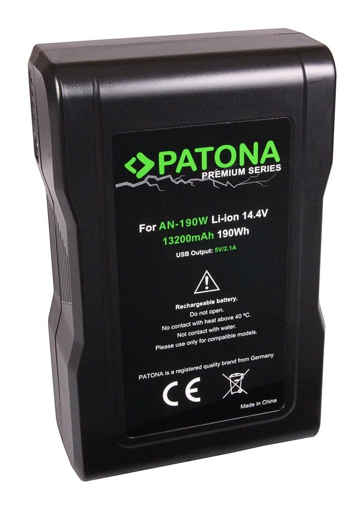 Patona Premium Battery Gold Mount f. Anton Bauer Kamera AN-190W, 13200mAh Batarya