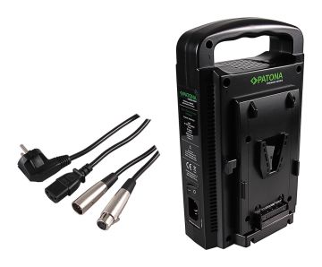PATONA Dual V-Mount Şarj Cihazı f. Sony BP-95W BP-GL65 BP-190WS incl. 4-Pin XLR