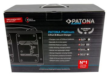Patona Platinum B-Mount Charger f. 4pcs battery 33.6V 3A×4