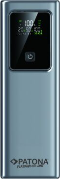 PATONA 4237 Platinum 100W Powerbank, 20000mAh Taşınabilir Şarj Cihazı, 100W PD3.0 Hızlı Şarj, 2 USB-C ve 1 USB-A Portlu, LCD Ekranlı
