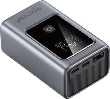 PATONA 4238 Platinum Powerbank, 10000mAh Taşınabilir Şarj Cihazı, 35W PD Hızlı Şarj, 2 USB-C ve 1 USB-A Portlu, LCD Ekranlı