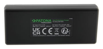 Patona Premium 161951 Twin Performance PD Şarj Aleti PD20W Adaptör İle Sony F550 / F750 / F950 Serisi İçin
