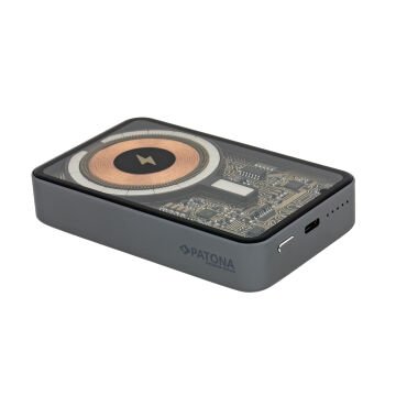Patona Clear 3.0 Powerbank – 10.000mAh, PD20W, Magsafe Kablosuz Hızlı Şarj