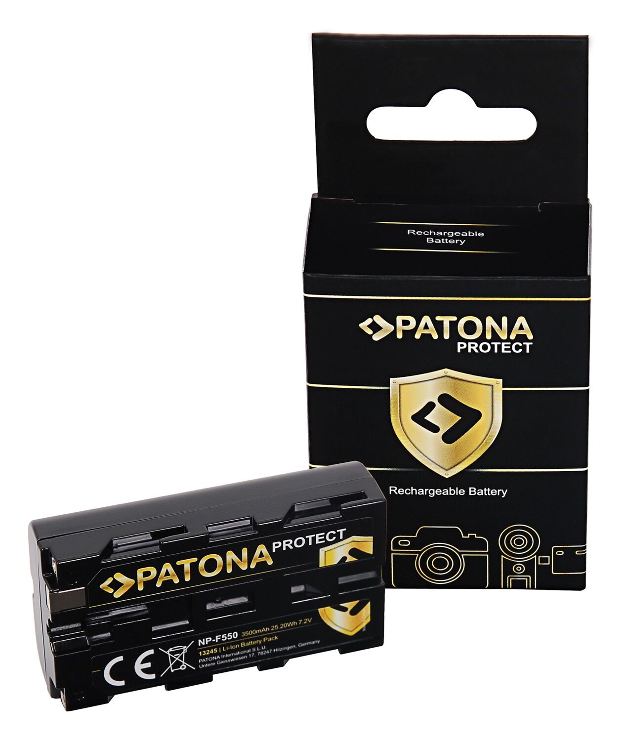PATONA 13245 Sony NP-F550 3500mAh 7.2V Koruma Özellikli Yedek Batarya