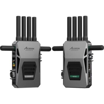 Accsoon CineView Master 4K: 4K60 SDI/HDMI Kablosuz Video Aktarım Sistemi (1 Verici + 1 Alıcı)